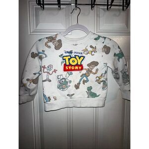 Toddler Boys' Disney Toy Story Fleece Sweatshirt - Off-White 4T
